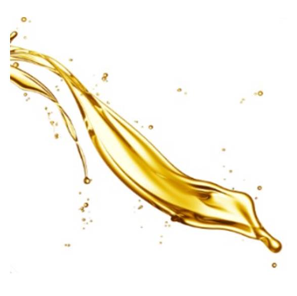 Oil splash on white background